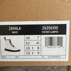 Dr. Martens White Lace Up Boots